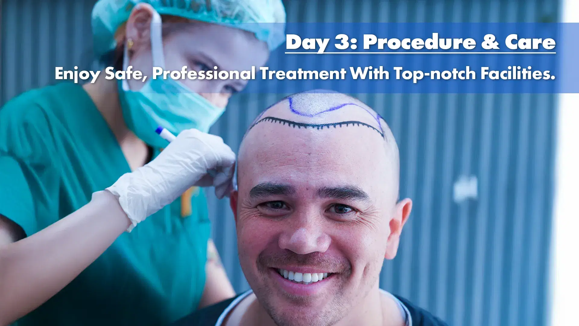 hair transplant in Turkey day 3